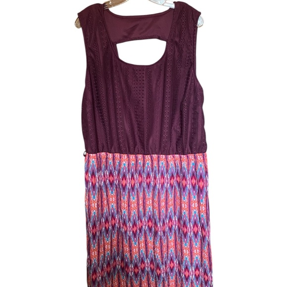 Faded Glory Plum Lace Boho Dress. Altered 4xl (see description). - Picture 2 of 10